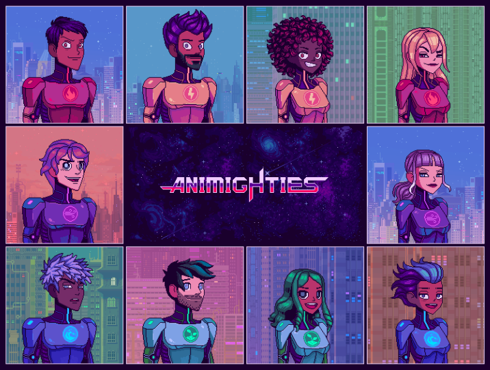 Animetas1's tweet photo. Tomorrow, 10 Lucky collectors will reveal the limited edition of the defenders of the Animetaverse - Animighties! 🦸🦹🦸‍♂️🦹‍♂️🦹‍♀️🦸‍♀️

made &amp; curated by @PixelGustavo who is a huge fan of superheroes! 👀🔥 https://t.co/iBiUoMHG7l