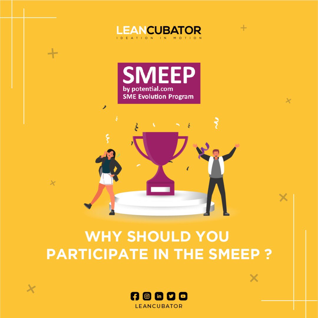 LeancubatorDZ's tweet photo. Discover now what do you gain by participating in the Small and Medium Sized Entreprises Evolution Program « SMEEP ». (PART 01) 🏆

✅ Here is the link to register, don't miss this opportunity : https://t.co/y8ssifHQVg

#LENACUBATORxSMEEP #Partnership #Algeria #Startup #PME https://t.co/c4JaITGUGH