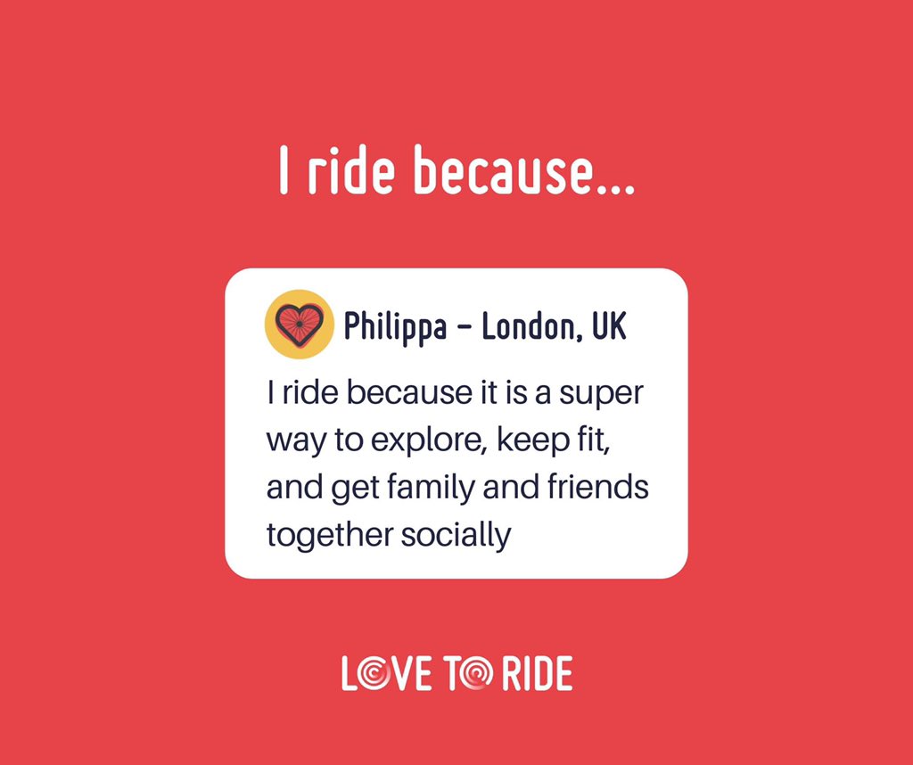 LovetoRide_'s tweet photo. Taking your bike out for a spin this weekend? 🚲 We (and Philippa) think that it can be a great way to explore!
What's your reason to ride? Let us know👇
Log your rides all-year-round at https://t.co/DurFH0YQEW 🧡
#Ride365 #LoveToRideGlobal #IRideBecause #Cycling #Biking https://t.co/Xb1RznCZXy
