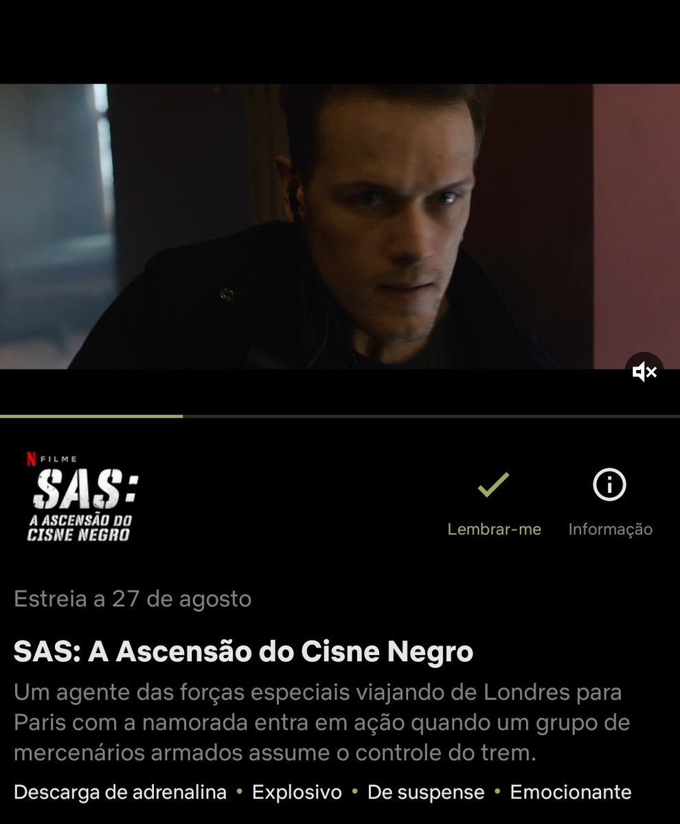 WOW!!! 😁😁 Look what I found!! My early birthday gift... 🥰 Debuts on Netflix Portugal on August 27th... Just in time to celebrate my birthday!! 🥰😍 @SamHeughan @SASRedNoticeMov