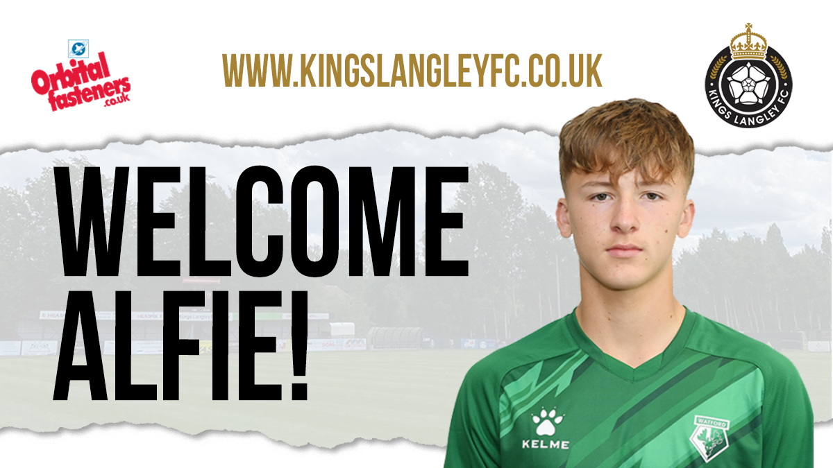 KLFCofficial's tweet image. NEW SIGNING! @WatfordFCAcad keeper Alfie Marriott  joins Kings Langley!

Welcome @alfiemarriott_ to the @orbitalfastener Stadium! 

Read the full story below ... 
kingslangleyfc.co.uk/news/watford-a…