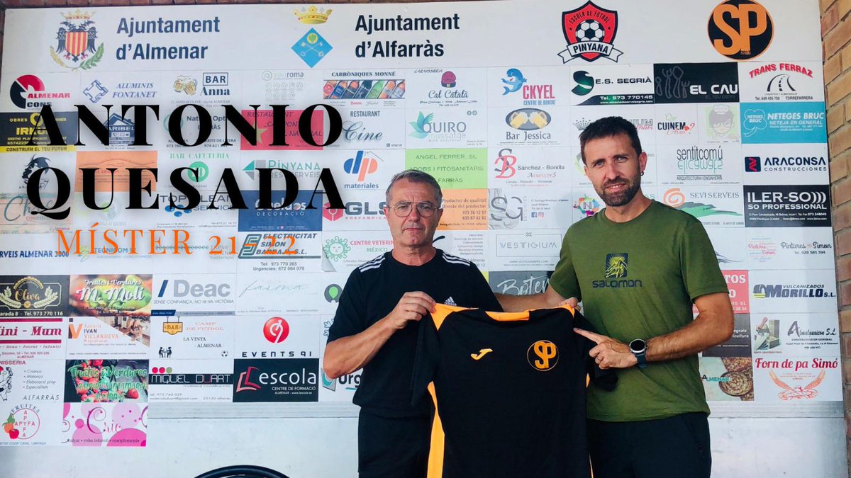 📝 ANTONIO QUESADA, nou entrenador del Sporting 21-22! 📝
facebook.com/14615953172260…
Antonio, benvingut a casa teva. Molts èxits i molta sort! 🙌
Amunt Sporting! 💪⚽🧡🖤
#Sporting  #Pinyana #PassióButanera #SportingPinyana #Almenar #Alfarràs #Lleida #FCF #futbolcat #futcat