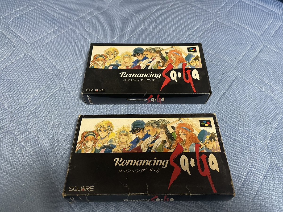 sirokurokai's tweet photo. 何故かウチに２つある初代ロマサガ

１つは箱も綺麗
説明書もバッチリ
#ロマ佐賀 
 #ロマサガRS https://t.co/PYuXnpYk4J