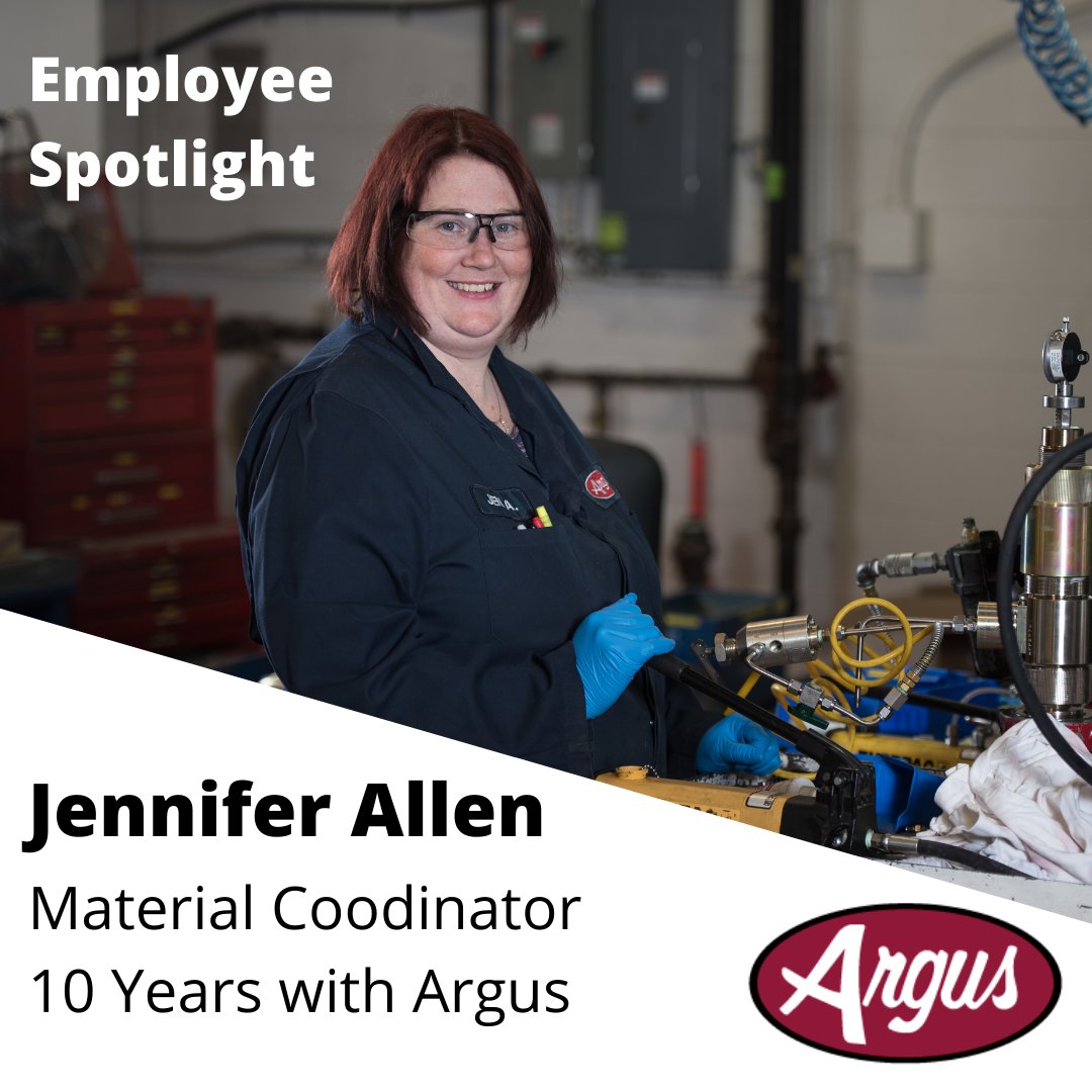 argusinnovates's tweet photo. Meet Jennifer Allen! Jennifer celebrated her ten-year anniversary with Argus earlier this year and is a Material Coordinator in our Assembly division. 
Thanks for the hard work, Jennifer! #ArgusMachine #EmployeeAppreciation #Yeg https://t.co/hea9ddVbM0