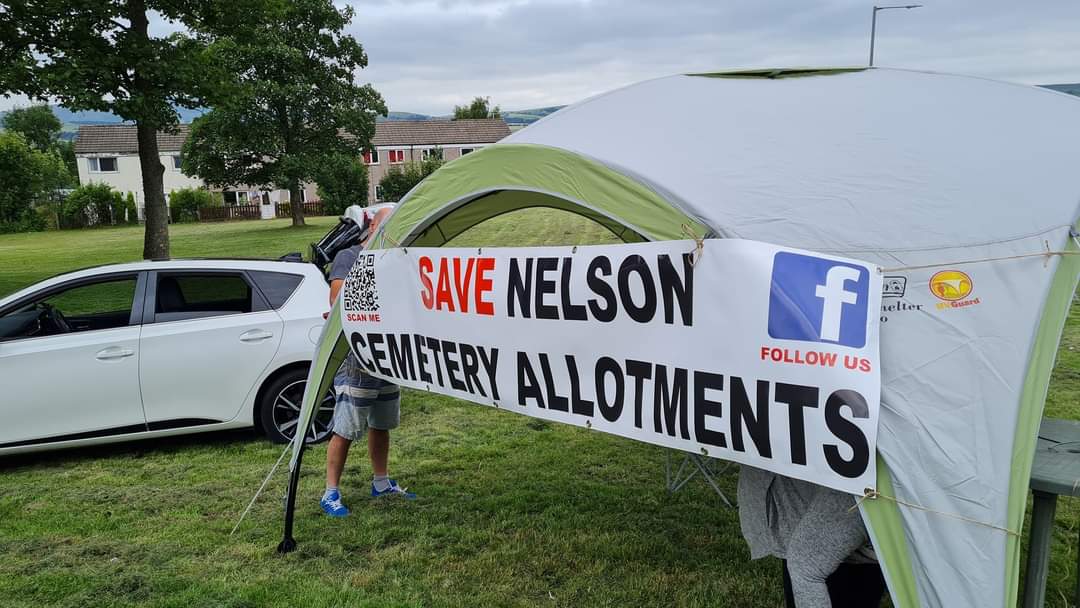 NelsonSave's tweet image. Why don't you come and visit our allotments instead of smashing them up for the dead?
#SaveNelsonCemeteryAllotments