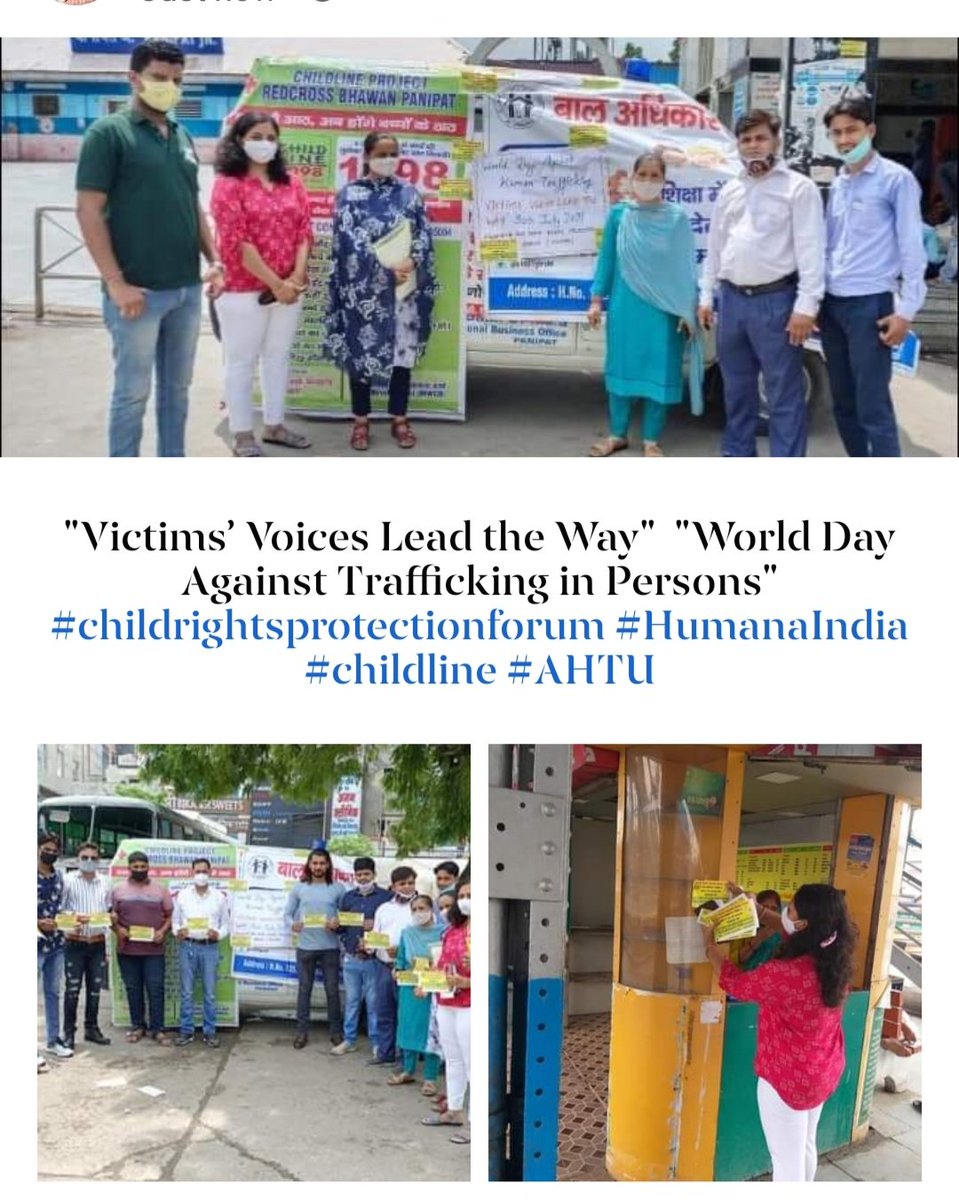 jhaasudha's tweet photo. Victims’ Voices Lead the Way”
#WorldDayAgainstTraffickinginPersons 
30th july Awareness campaign at Railway station and Bus stop 
#childrightsprotectionforum  #ActionAgainstChildLabour #panipat  @Humana_India  @CHILDLINE1098 #AHTU @JyotiBainda @DGPHaryana @shashanksawan @HSCPCR https://t.co/v5Knig15zx