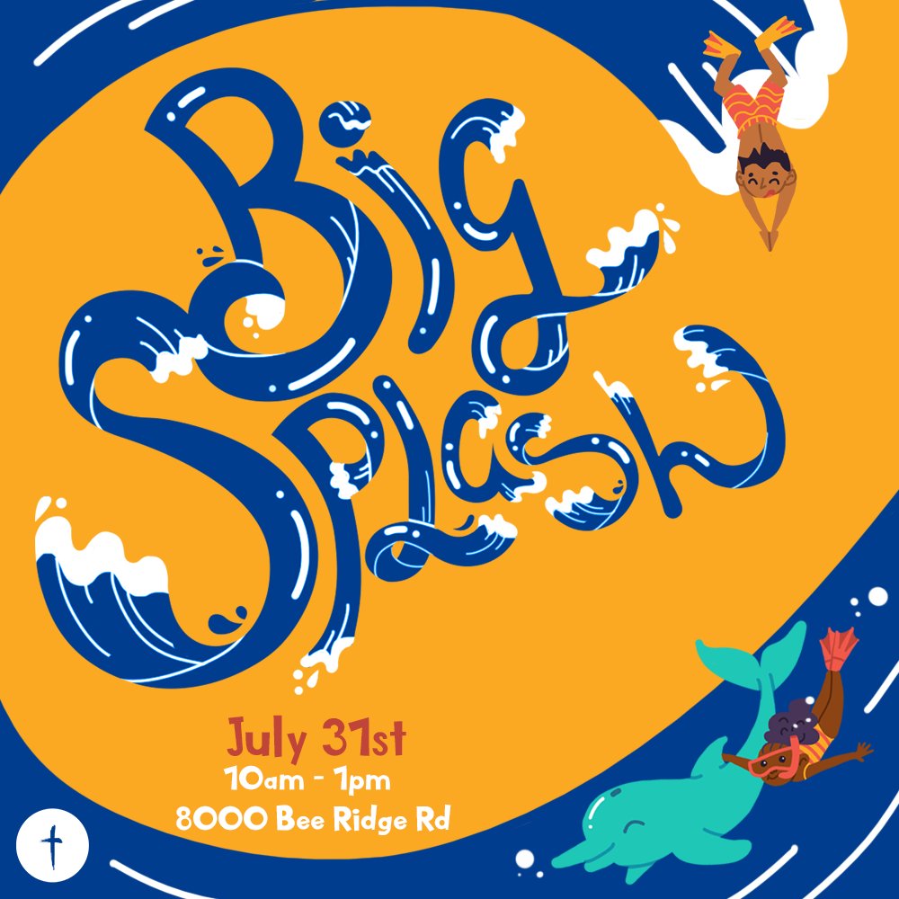 TOMORROW IS BIG SPLASH! 🌊 Looking for something fun and free for the whole family? From 10 am-1 pm at our Bee Ridge Campus, we will be having a wet and wild time at our Big Splash water festival! So invite a friend, and we will see you TOMORROW!