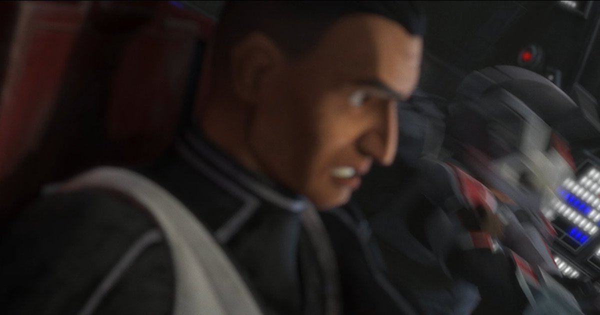fijj10's tweet photo. /// tbb spoilers ///
.
.
.
Тех: показывает весь свой скилл в пилотировании шаттла.
Грегор:  
#TheBadBatch #BadBatch #CaptainGregor #Tech https://t.co/SWdiyKJVq3