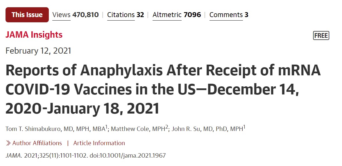 BernardSudan's tweet photo. Les chocs anaphylactiques après #VaccinationCovid apparaissent jusqu'à 19h après injection #MaximeBeltra  ! Source : JAMA USA 
https://t.co/4tOzOy8NvR https://t.co/a7e4M8QMkr