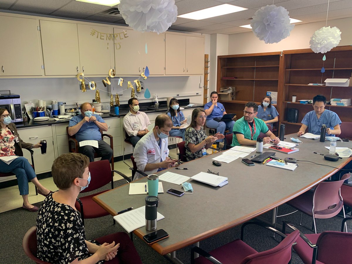 TempleID1's tweet photo. #managementconference was a hit today. Dr Novick &amp; the Med students reviewed papers to discuss whether 7vs14 days of treatment is better for GN bacteremia. As always it’s great to really dig into the literature and re-examine why we make the rec’s we do. #IDtwitter https://t.co/jFvahCmUxv