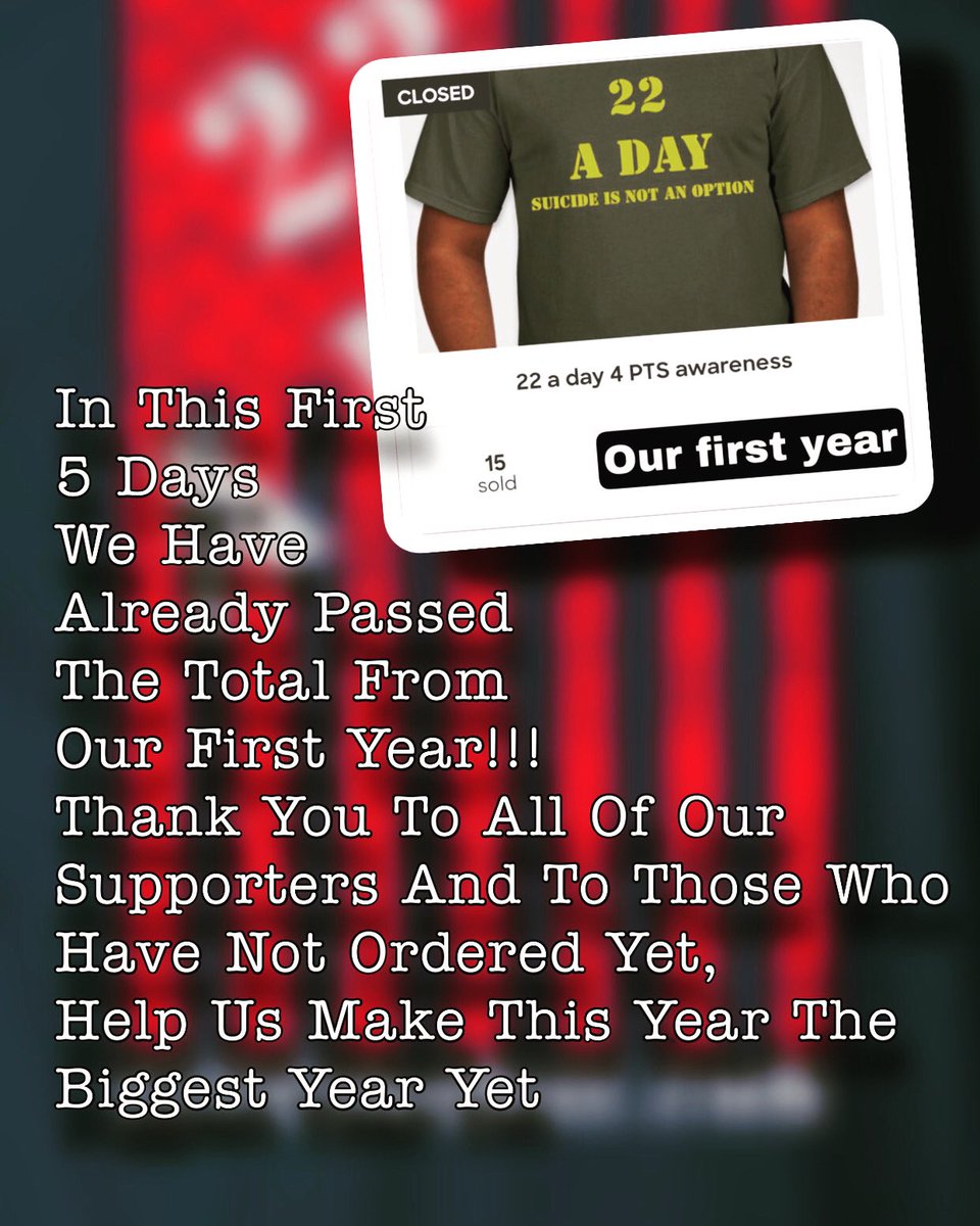 This Speaks for itself 
#thankyou to those who have already donated! 
Order your shirt today and help #veterans continue their story and #NeverGiveUp
Order link is in our bio 
  #suicideprevention #22aday