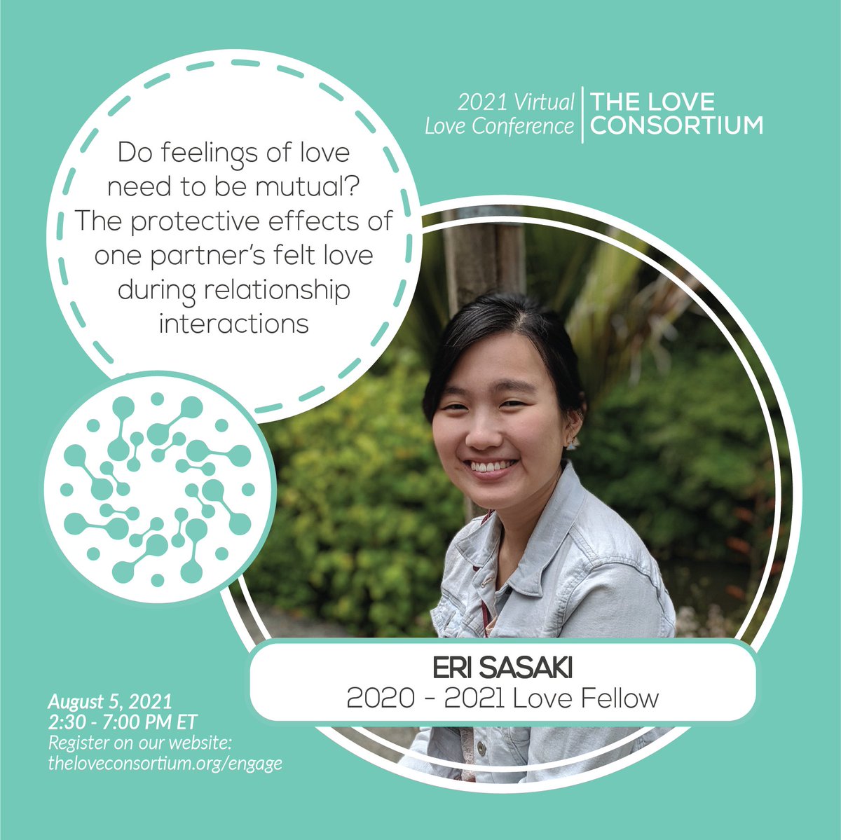 LoveConsortium's tweet image. When it comes to relationships, does it take two to tango or does it only take one bad egg to ruin an omelette? #LoveFellow Eri Sasaki shares her answer at the August 5th #TLCLoveConference theloveconsortium.org/engage @AucklandUni  #RelationshipScience
