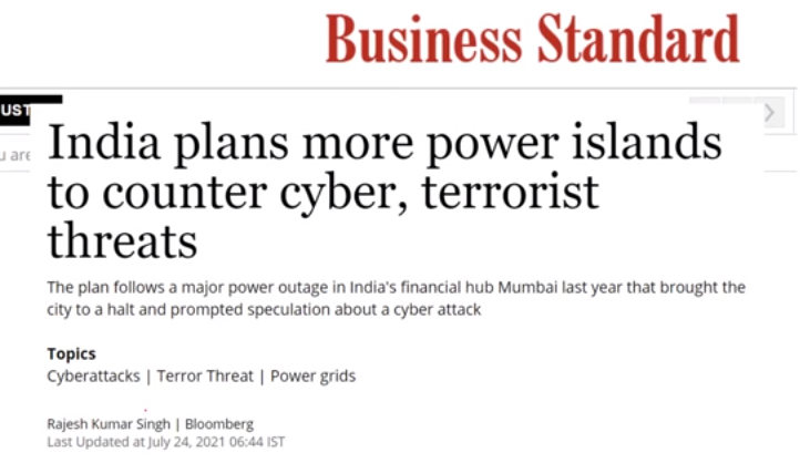 M12India's tweet photo. India plans Power Islands to Counter Cyber Attacks &amp; Terrorist Threats https://t.co/NcfQuZbvpB