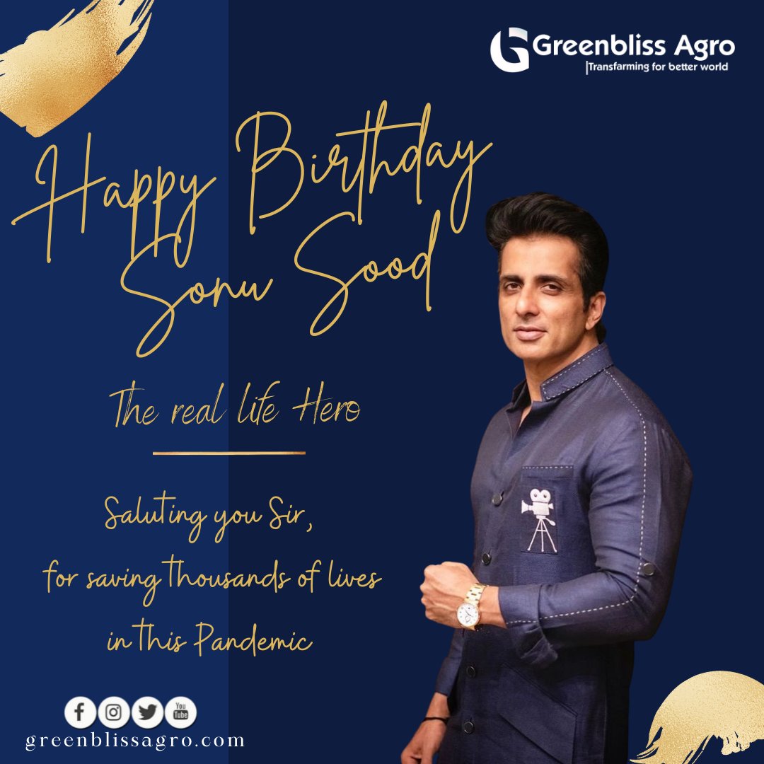 AgroGreenbliss's tweet photo. Happy birthday #SonuSood Sir! 
. 
. 
#sonusood #sonusoodbirthday #realhero #reallifehero #sonusoodrealhero #sonusoodarmy #sonusoodfoundation #people
#socialworker #Savemanylives #greenblissagro  @SonusoodArmyT
#Greathumanbeing @MKondapalkala https://t.co/5JbsSNmGDF