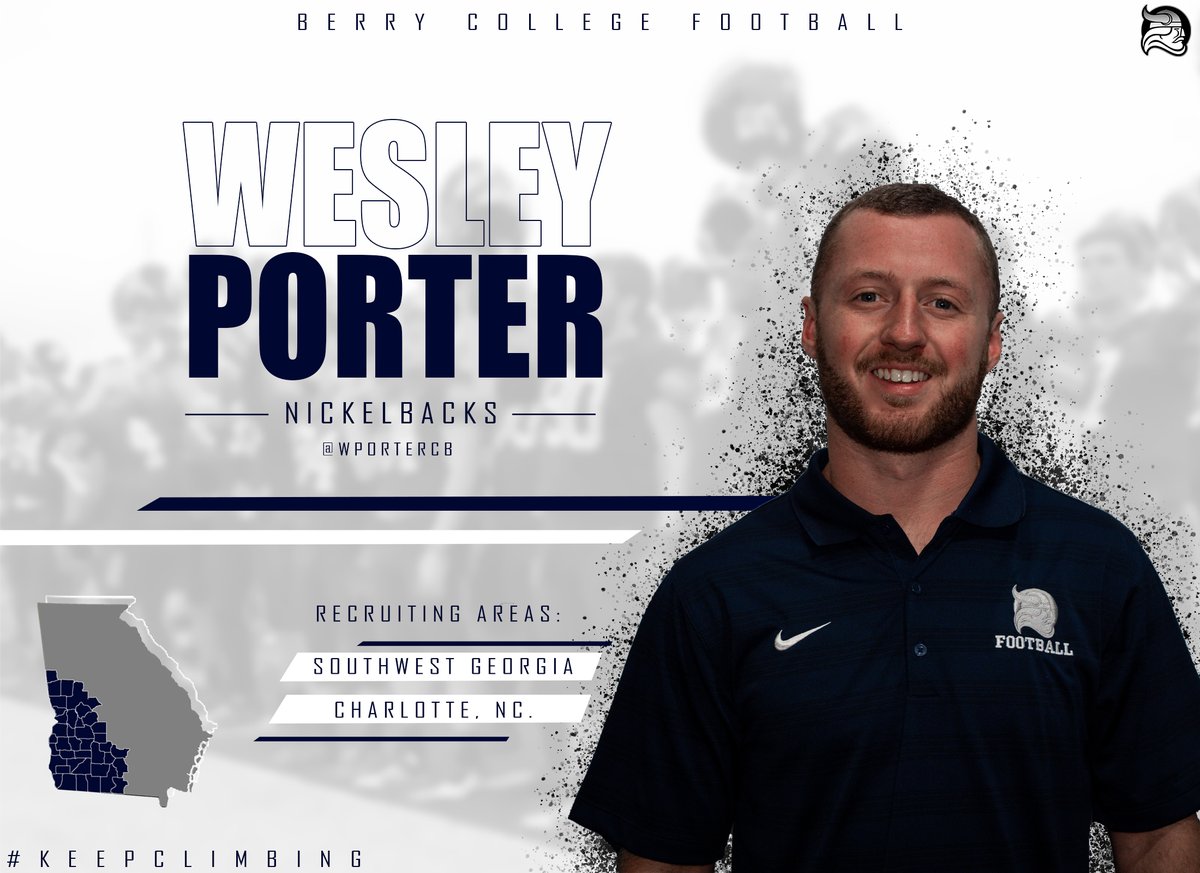 Welcome to the team, Coach Porter. 
<a href="/wportercb/">Wesley Porter</a> 
#KeepClimbing