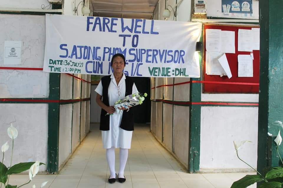 pangnyu's tweet photo. Very dedicated and humble govt. servant. A nightingale of DH Llg is retiring after 35th years of excellent service to our people. We truly appreciate &amp; acknowledge her contribution for humanity. 
Happy retirement life. https://t.co/bFRbolmXyV