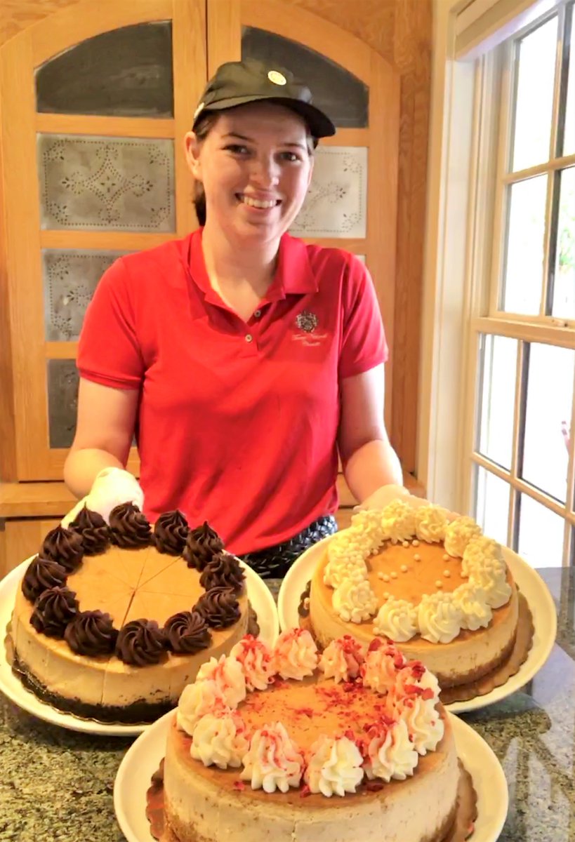 TrumpCharlotte's tweet photo. What is your favorite Cheesecake flavor??
Kenzie is showing off the variety of flavors that Chef Tonia has made in honor of National Cheesecake Day: Peanut Butter, Strawberry Swirl and Creamsicle!
.
#NationalCheesecakeDay #Cheesecake #TrumpBakery https://t.co/pv2ggb4u74