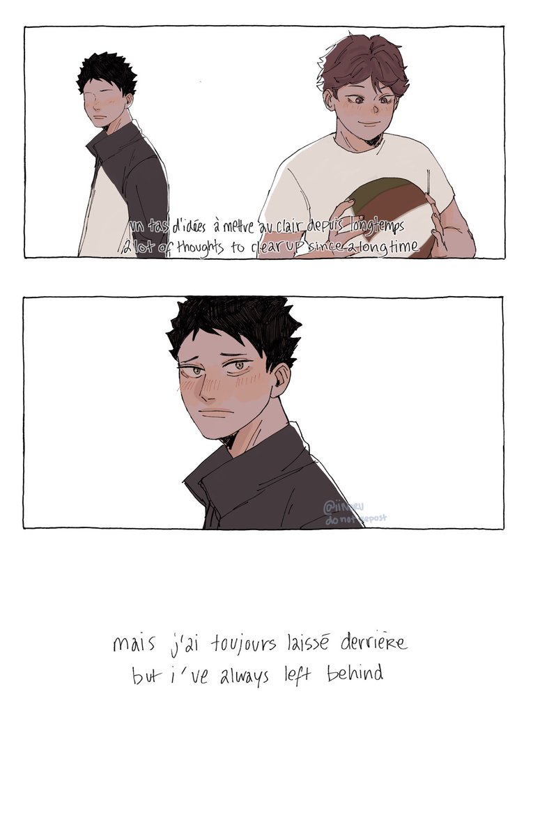 iwaoi - je ne sais pas comment te dire 

iwaizumi loves oikawa and oikawa loves volleyball 🍃🏐 