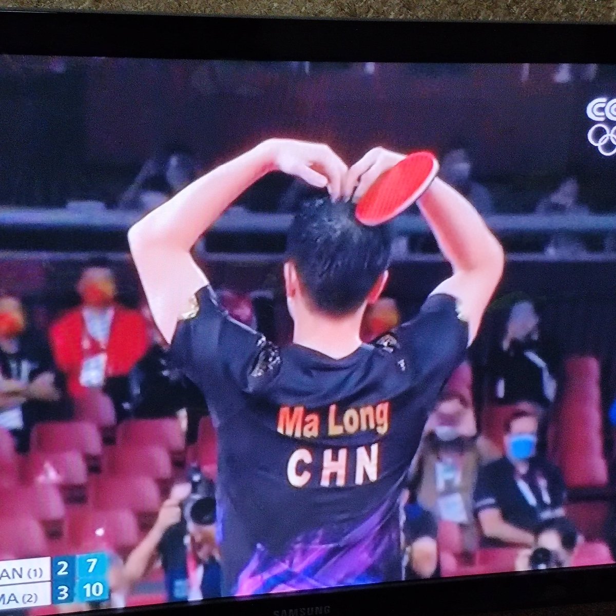 keeeyi's tweet photo. @Olympics @ittfworld 马龙为他的时代画了一个完美句号，樊振东也为他的时代打开了大门！🇨🇳🇨🇳🇨🇳 https://t.co/5uFvJ18PKk