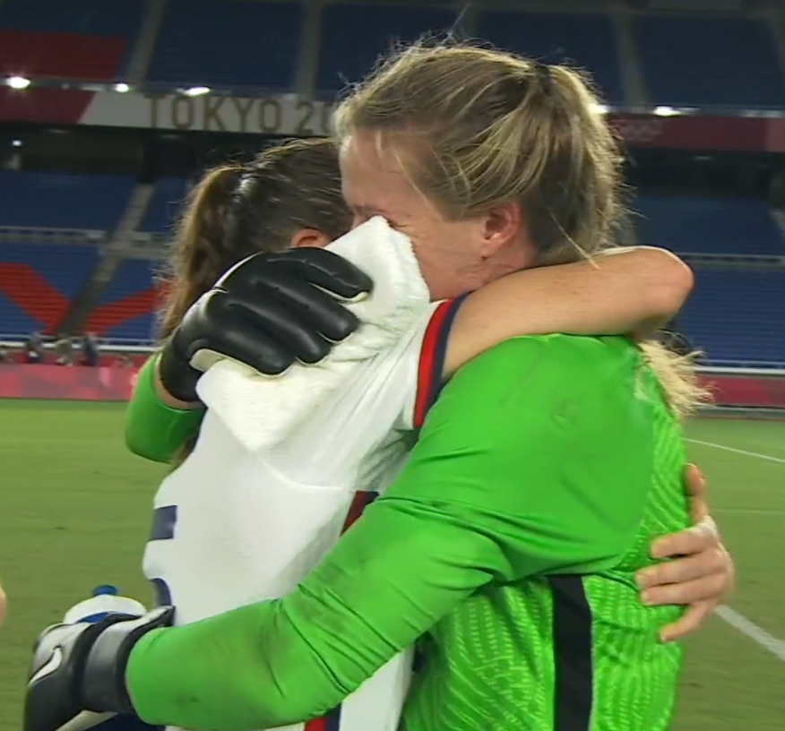 Yes please give her all the hugs she deserves them #USWNT #Tokyo2020