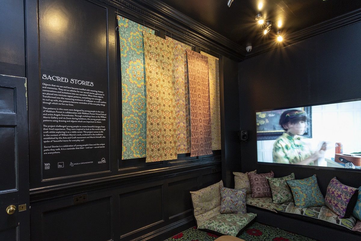 Sacred Stories is a display of wallpaper patterns designed by young people in the care of Waltham Forest in collaboration with Waltham Forest Virtual School and artist Angela Groundwater: wmgallery.org.uk/whats-on/exhib…