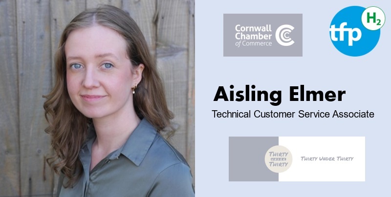Aisling Elmer has been highlighted for her work at TFP Hydrogen and recognised as one of Cornwall’s brightest young talents by <a href="/cornwallchamber/">Cornwall Chamber</a> 
We’re proud to have Aisling on the team and look forward to the bright future of #CornishInnovation cornwallchamber.co.uk/thirty-under-t…
