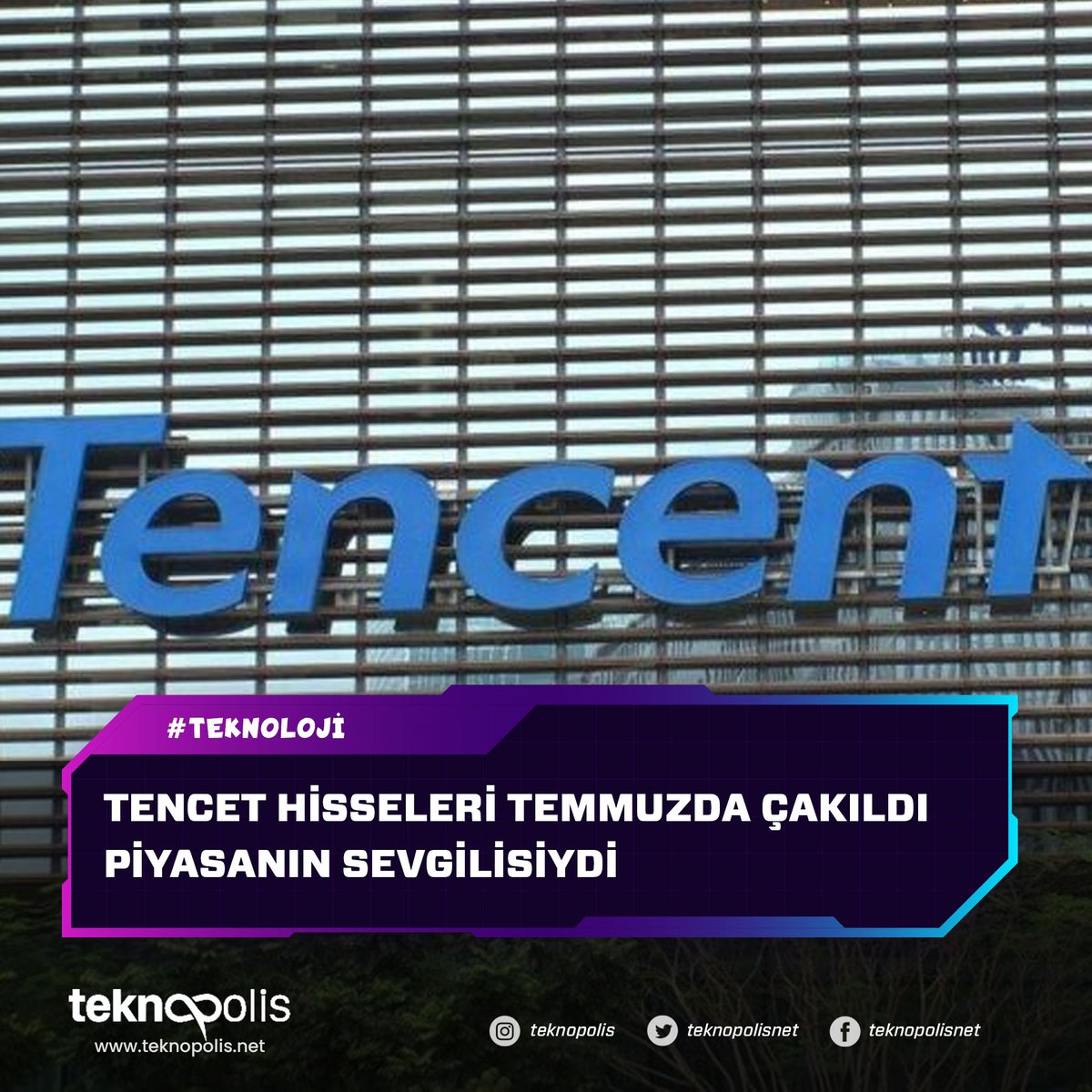teknopolisnet's tweet photo. Dünya, Çinli internet devi Tencent’in hisselerindeki büyük dü��üşü konuşuyor. Şubatta piyasa değeri 950 milyar dolara kadar yükselen şirket, önceki gün 565 milyar dolara kadar geriledi. https://t.co/Y7Jjh0QgkS