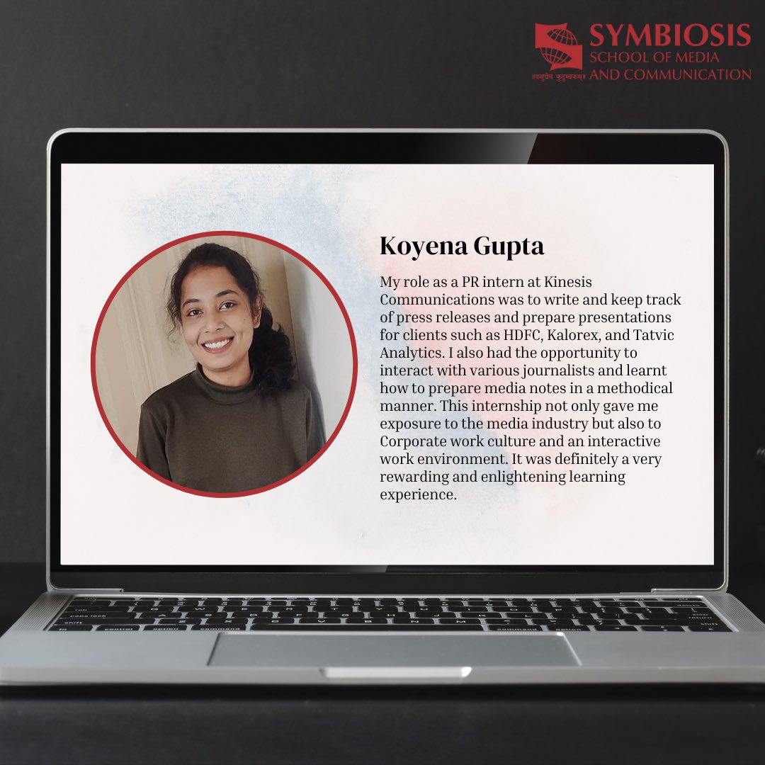 SSMCBengaluru's tweet photo. Here's the #InternshipDiaries of #SSMC with Koyena as she walks us through the enlightening experiences she had during her #SummerInternship with #Kinesis Communications

#LifeAtSSMC #Internship #InternshipOpportunities #Careers  #MBA https://t.co/86an5ntgzd