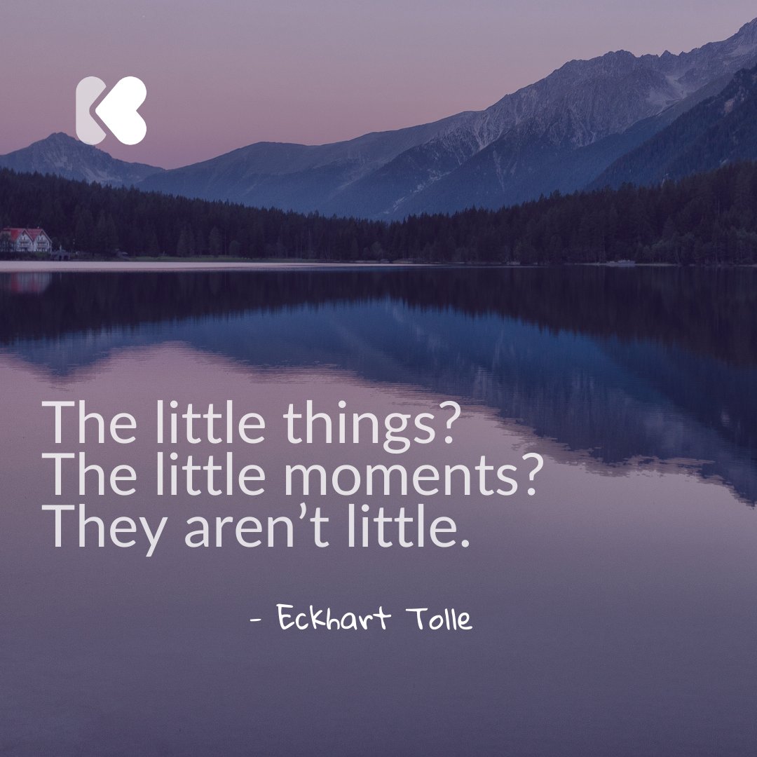Every smile, every laugh, every hug, every act of kindness, every lesson taught/received is a moment that should never be defined as little 😊

Cherish every "little" moment that comes your way💜
.
.
.
.
.
#positivequotes #positivity #kikoriapp #quoteoftheday #lifequotes