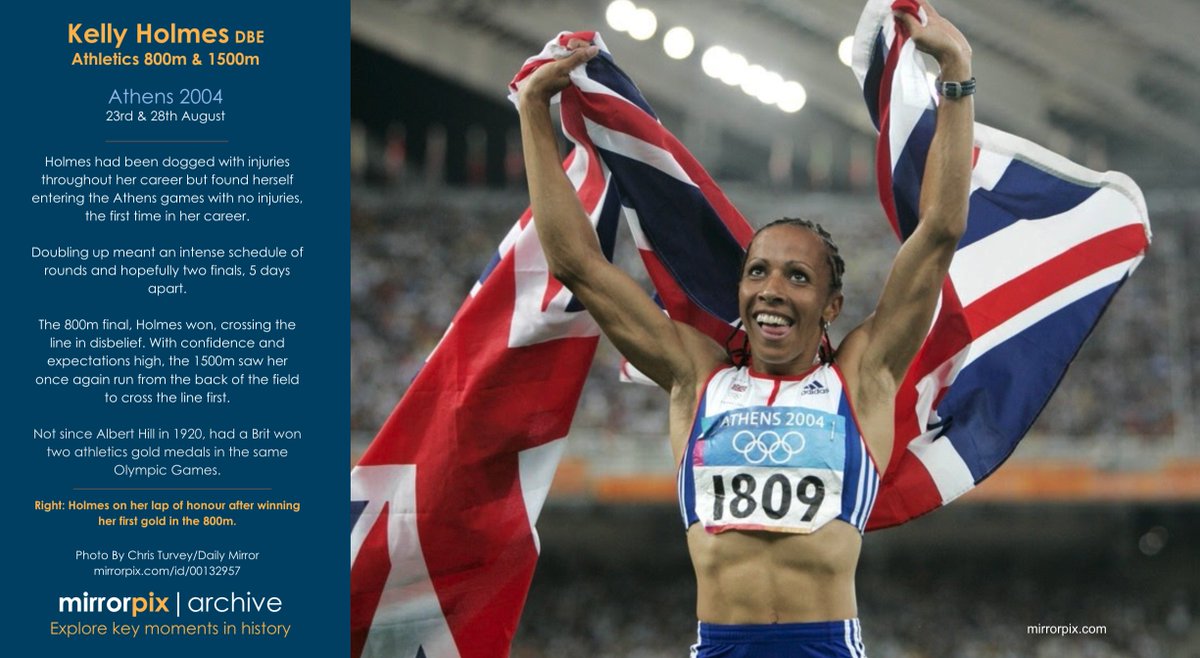 The Tokyo 2020 Olympics marks 120 years of the inclusion of female athletes. We will be taking a look through the archive at some of those golden greats from Team GB. Today we feature Kelly Holmes - Athens 2004.
#sportswomen  #goldmedal #TeamGB