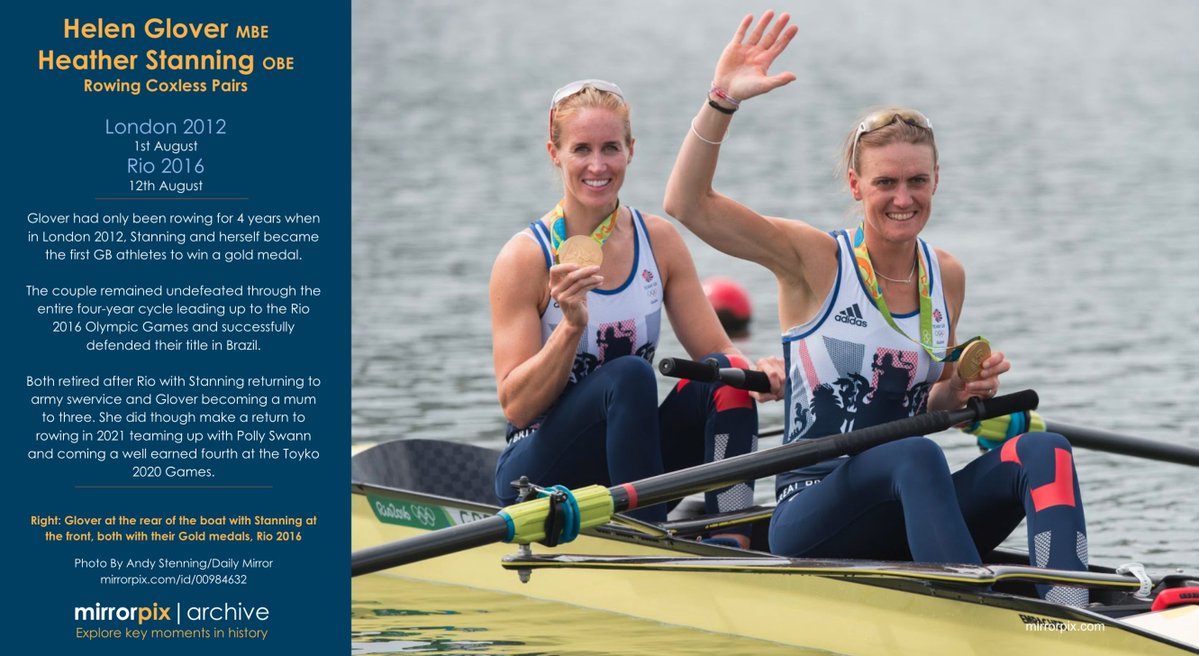 The Tokyo 2020 Olympics marks 120 years of the inclusion of female athletes. We will be taking a look through the archive at some of those golden greats from Team GB. Today we feature Helen Glover &amp; Heather Stanning - London 2012 &amp; Rio 2016.
#sportswomen  #goldmedal #TeamGB