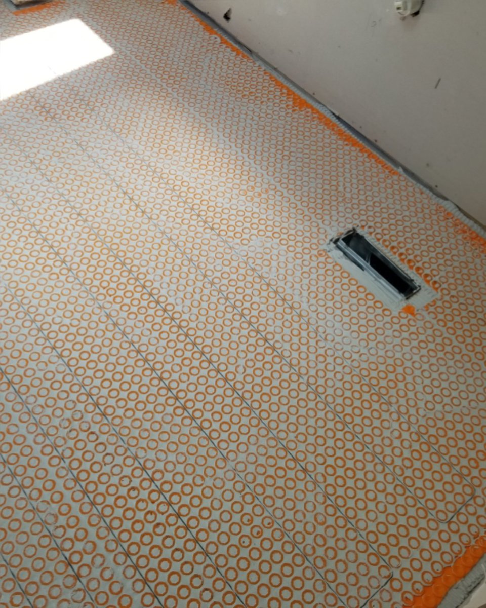 Master bathroom getting the royal treatment from the floor up! 🔥heated floors and curbless shower 

#ditraheat #ditra #carpentry #luxury #custom #masterbathroom #bathroomdesign #bathroomremodel #renovation #renovationproject #renovationjourney #tileshower #tileinstallation