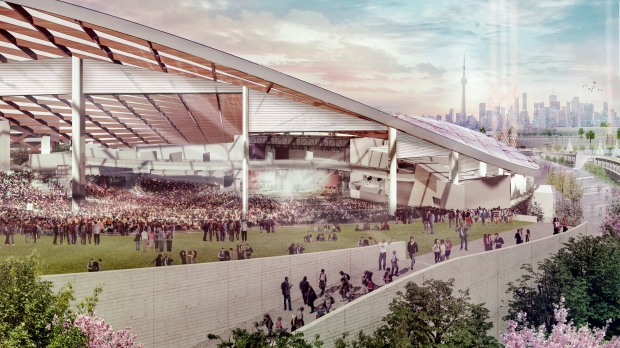 CP24's tweet photo. BREAKING: Revitalized Ontario Place will include outdoor adventure park, indoor spa and water park https://t.co/ra1KPh5CUt https://t.co/KmYO61beIo