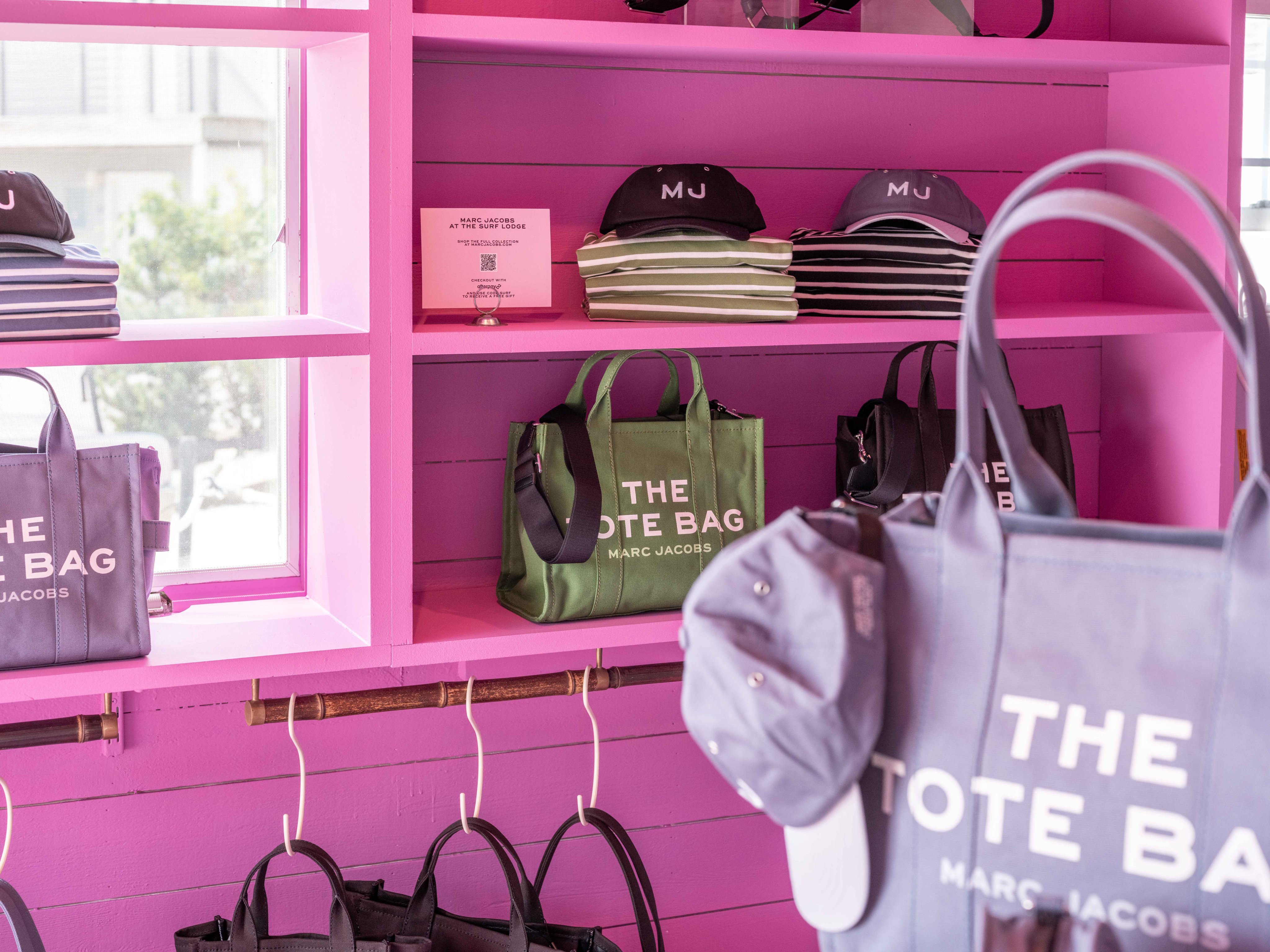 Marc Jacobs inflatable tote bag pop-up store, NYC.