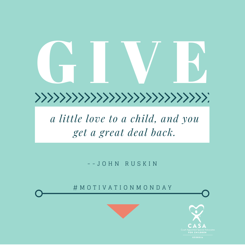 CountyCasa's tweet photo. #MotivationMonday #CASA #ChildAdvocacy #FosterCareAwareness #Volunteer https://t.co/CxZ7zzxgrE