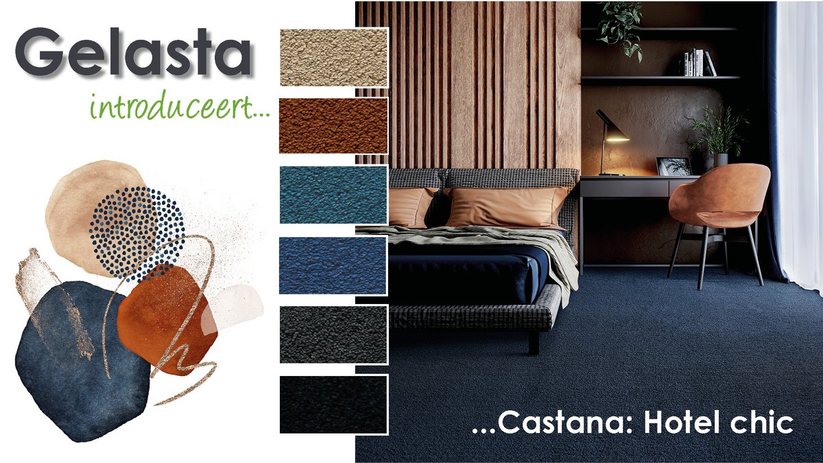 GELASTA INTRODUCEERT CASTANA
De diepe, pure kleuren van de Castana sluiten aan bij de interieurtrends van nu. Kijk voor meer info op: tinyurl.com/krxjxsa7
#gelasta #tapijt #castana #trendykleuren #comfortabel #klasse32