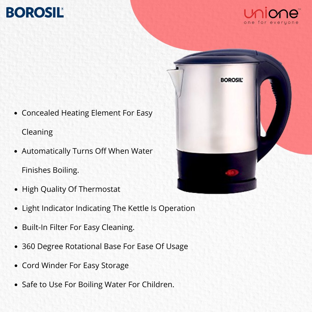 unionegroup's tweet photo. You Demand the Best Of Yourself. So It's Right You Enjoy The Best From Us. This Kettle Makes Whatever You're Doing Simpler, Smarter And Better. 
👉🏻 Automatically Turns Off Water When Heated
👉🏻 High Quality Of Thermostat
👉🏻 Built In Feature For Easy Cleaning
👉🏻 Light &amp; Portable https://t.co/XtDU3aESIz