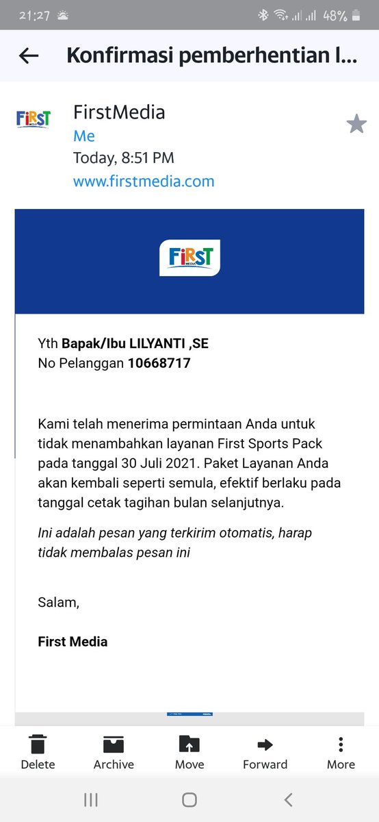 Si_Bone's tweet photo. @FirstMediaCares Ini kondisinya sudah muncul tagihan sport packnya. Saya ga mau bayar dulu sebelum di revisi tagihannya https://t.co/9EeJv8LrsC