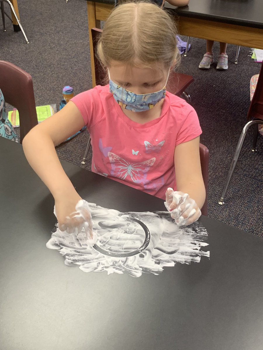 Jump Start day 5:  time to break out the shaving cream for word work !  💙<a href="/AESPanthers/">Aboite Elementary</a>
