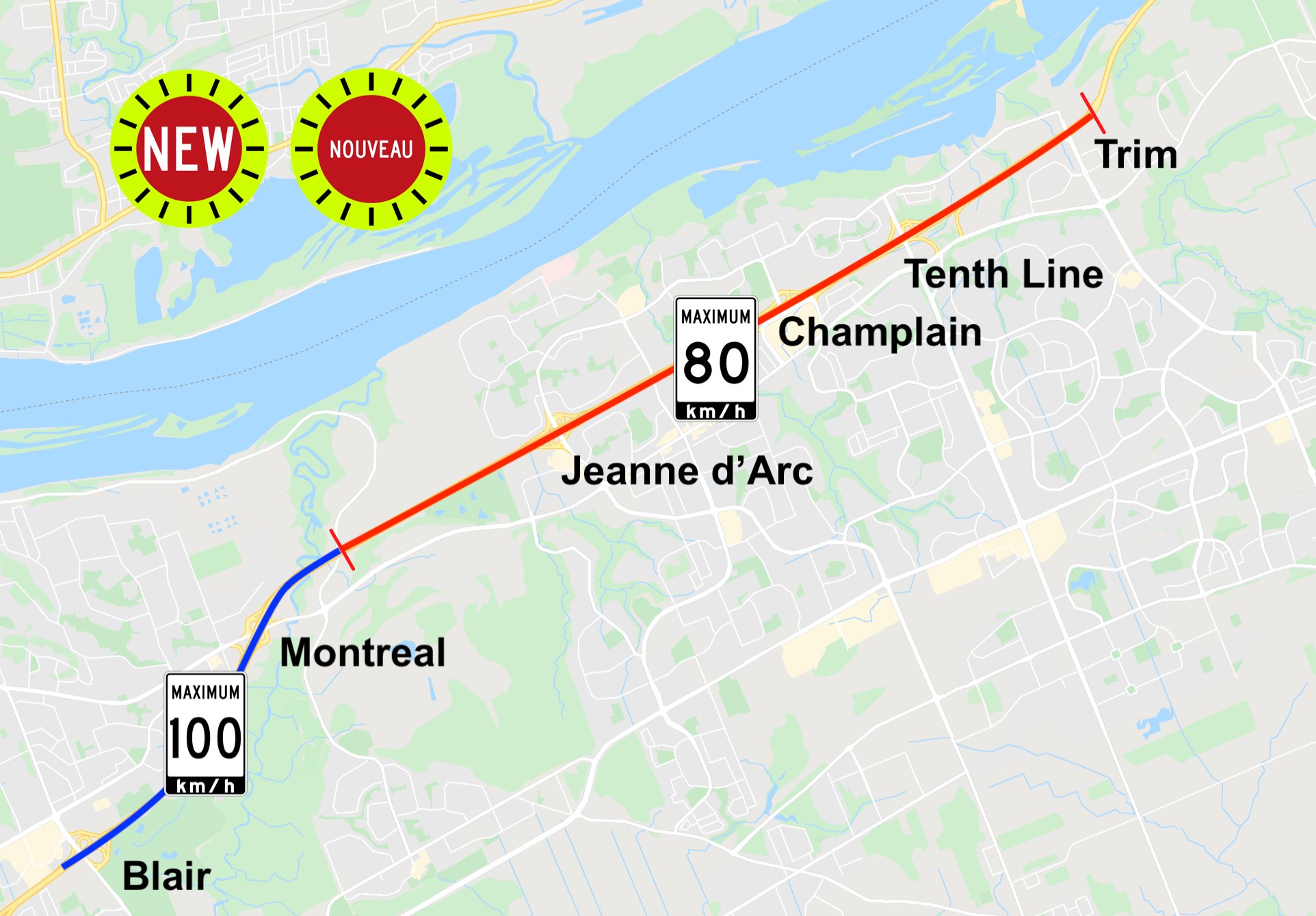 Ski Heritage East Map Tim Tierney On Twitter: "New: Starting Today, The Enforceable Speed On Or  174 Between Sgec Parkway And Trim Road Will Be Reduced To 80 Km/H  Throughout #Stage2 #Ottlrt Construction. Please Remember To