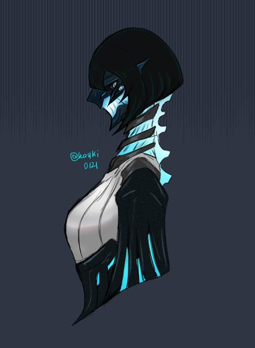 #今月描いた絵を晒そう
青と赤 