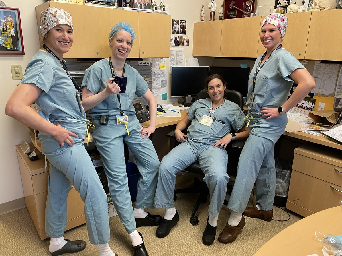Christian Vercler (@halstedjr) on Twitter photo The Team, the Team, the Team! My team is better than your team! <a href="/UMichSurgery/">Michigan Surgery</a> <a href="/BilligJessica/">Jessica Billig MD, MSc</a> <a href="/bkatelyn621/">Katelyn Bennett</a> <a href="/ginasnacks/">Gina Sacks</a>
(And they pay homage to Dr Buchman) The Team, the Team, the Team! My team is better than your team! <a href="/UMichSurgery/">Michigan Surgery</a> <a href="/BilligJessica/">Jessica Billig MD, MSc</a> <a href="/bkatelyn621/">Katelyn Bennett</a> <a href="/ginasnacks/">Gina Sacks</a>
(And they pay homage to Dr Buchman)