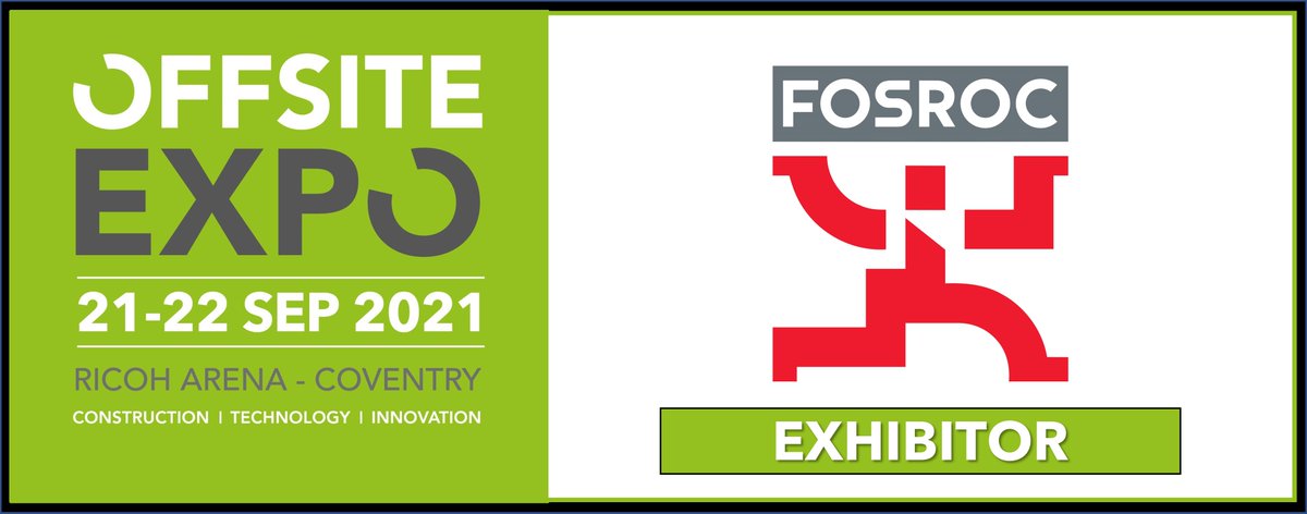 It's that time of year again when the calendar starts to get busy with trade shows. Fosroc are exhibiting at @OffSiteExpo at the Ricoh Arena in Coventry on 21st and 22nd September 2021 - Register for free today and come and see us on stand H13 >> ow.ly/gTtH50FHaRt