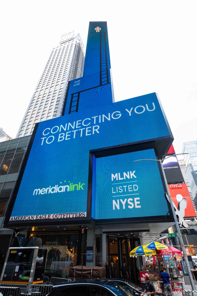 meridianlink's tweet photo. When we celebrate, we go big! #MeridianLinkIPO celebration continued in Times Square! ππ https://t.co/bURdXidIe3