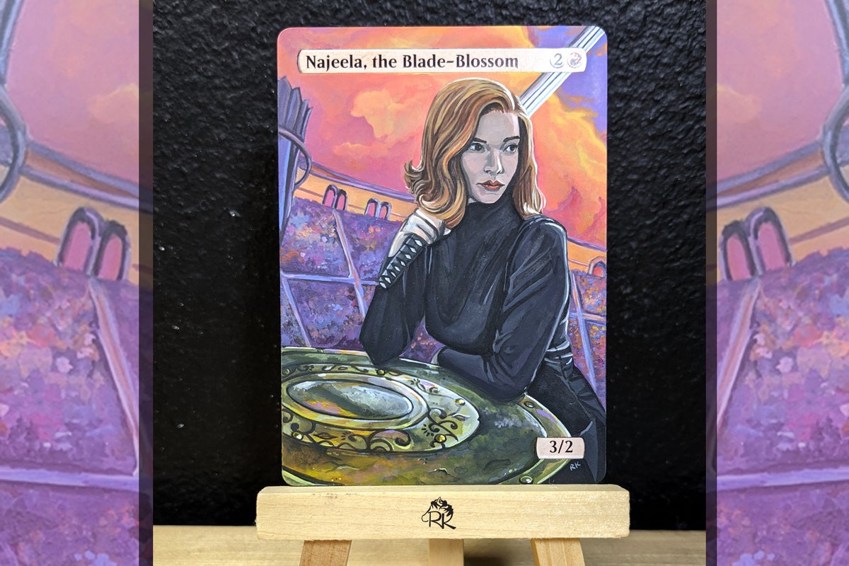 baypaintstudios's tweet photo. Queen's Gambit themed "Najeela, the Blade-Blossom" - MTG Full Art Alter - NFS 
#mtgalters #magicthegathering #mtgalteredart #queensgambit #queensgambitfanart #twitchstreamer #mtg #mtgcommunity https://t.co/f4JKnV6Zxq