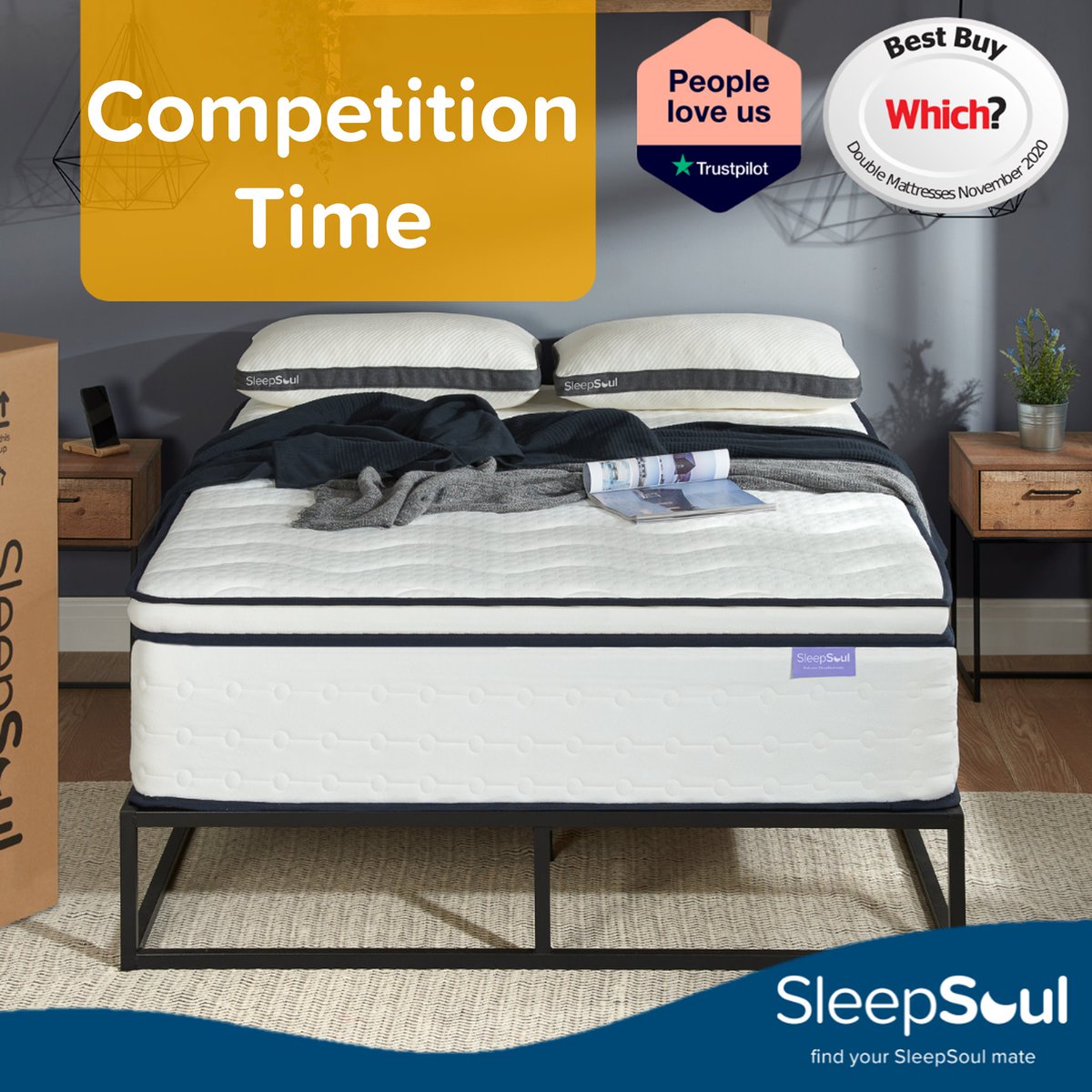 SleepSoulTM's tweet image. It's competition time with @Birlea_Ltd 

To celebrate our award winning SleepSoul Space @WhichUK Best Buy mattress, we will be giving one away to a lucky winner!

All you have to do to enter is “LIKE our page” &amp;amp; “RT our post” with #SleepSoulMate in the comments

T's &amp;amp; C's apply