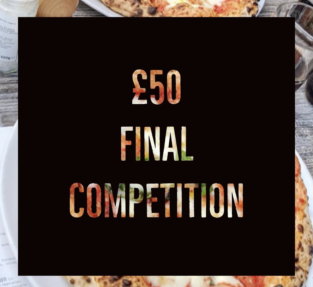 FINAL COMPETITION  £50 voucher 
1. Obviously, vote for us
2. Share the tweet
3. Hashtag #dzitscominghome
4. Tag atleast one of your friends that you would take 

Thank you again to everyone who has showed there support ❤️see you on the battle ground
 
#bestpizzainmcr