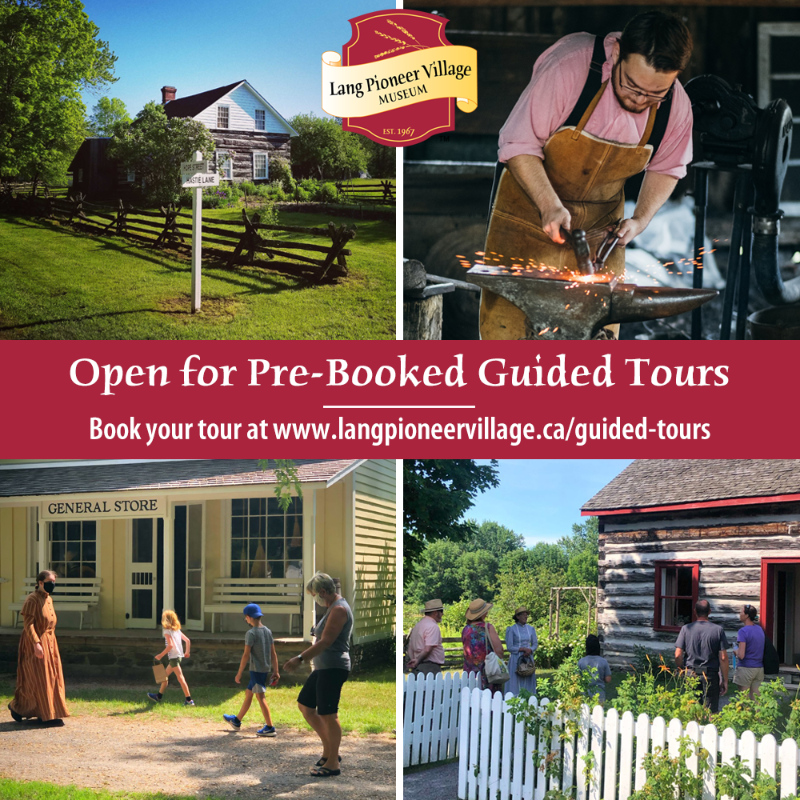 There are a few tour spaces available for this weekend! For details or to book a tour, please visit langpioneervillage.ca/guided-tours.

#WhereHistoryIsHappeningSafely #LangPioneer #ptbocounty #RediscoverON #thekawarthas #experienceKN