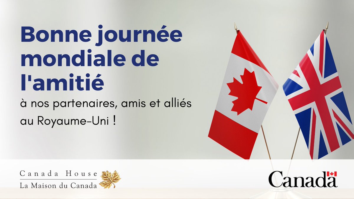 🔵 Une force du bien 
🔵 Alignés de façon remarquable en matière de #commerce & #ActionPourLeClimat 
🔵 Des #PartenairesAmisAlliés en défense des #DroitsDeLaPersonne, l'#ÉtatDeDroit, le multilatéralisme & plus

🇨🇦 & 🇬🇧, plus que des amis : de la famille! #JournéeMondialeDeLAmitié