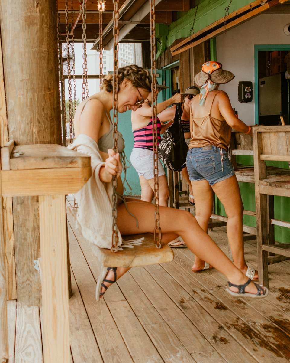 Any seat at Red Fish Blue Fish is a good one, but our swings might be the most fun!